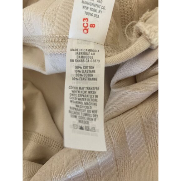 Offline By Aerie Beige Ribbed High-Waist Flared Pants XXL - Picture 7 of 7